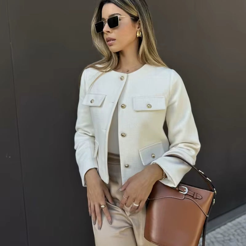 Women's Cropped Blazer Jacket