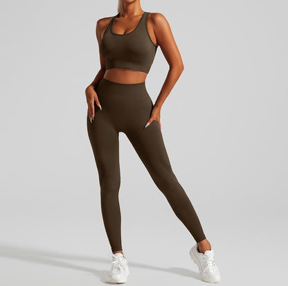 Backstrap Crop Top Workout Set