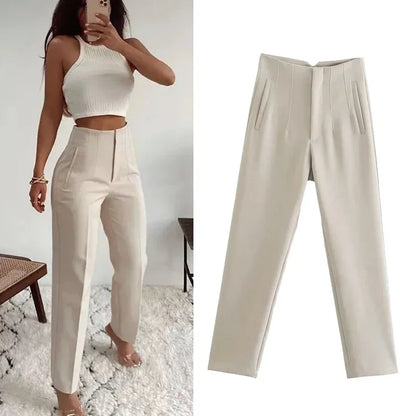 Women's High Waisted Trousers