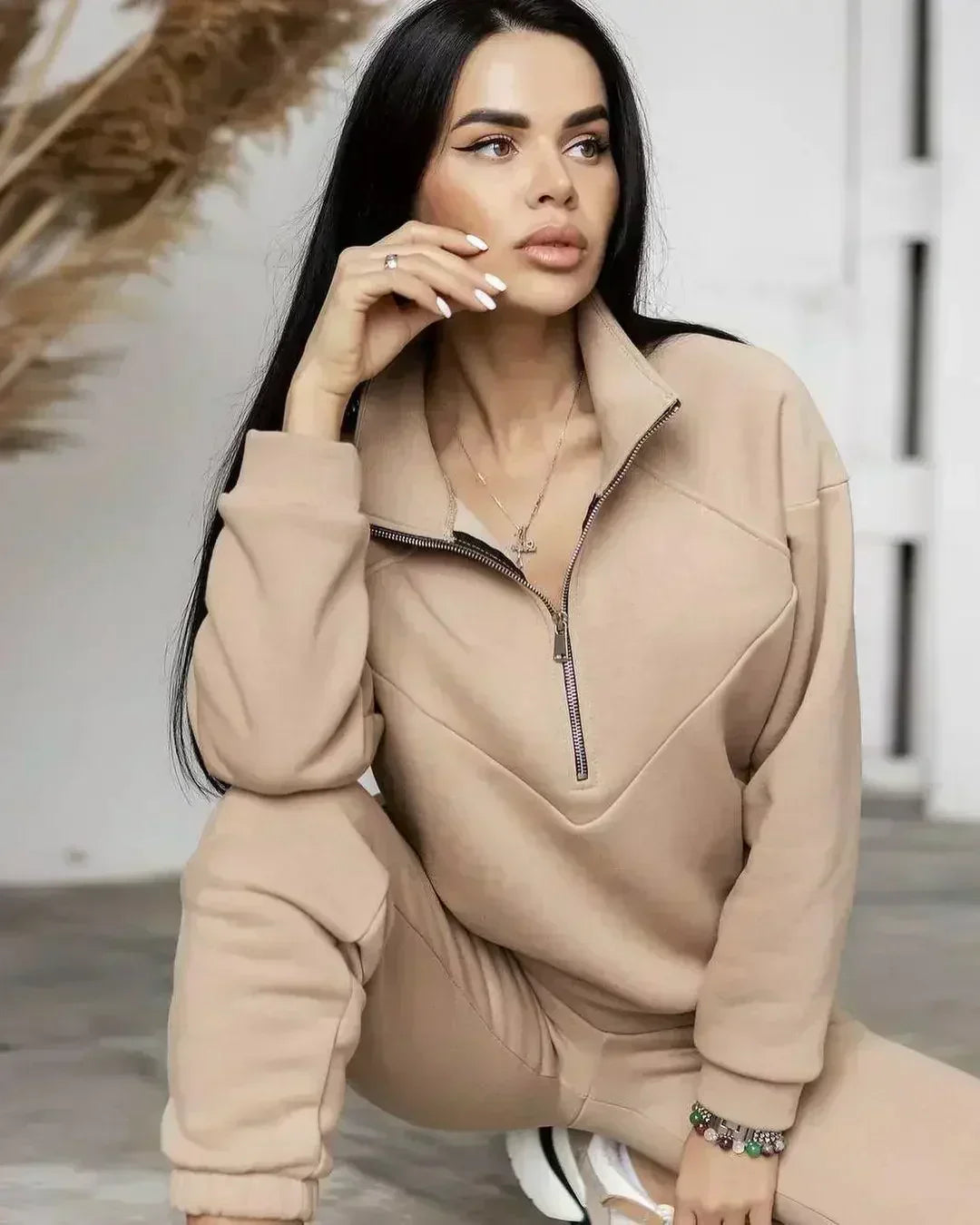 2-Piece Pullover Jumpsuit Set