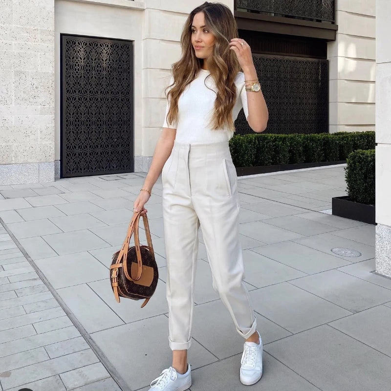 Women's High Waisted Trousers