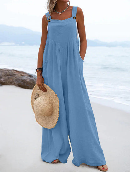 Wide Leg Spring Jumpsuit